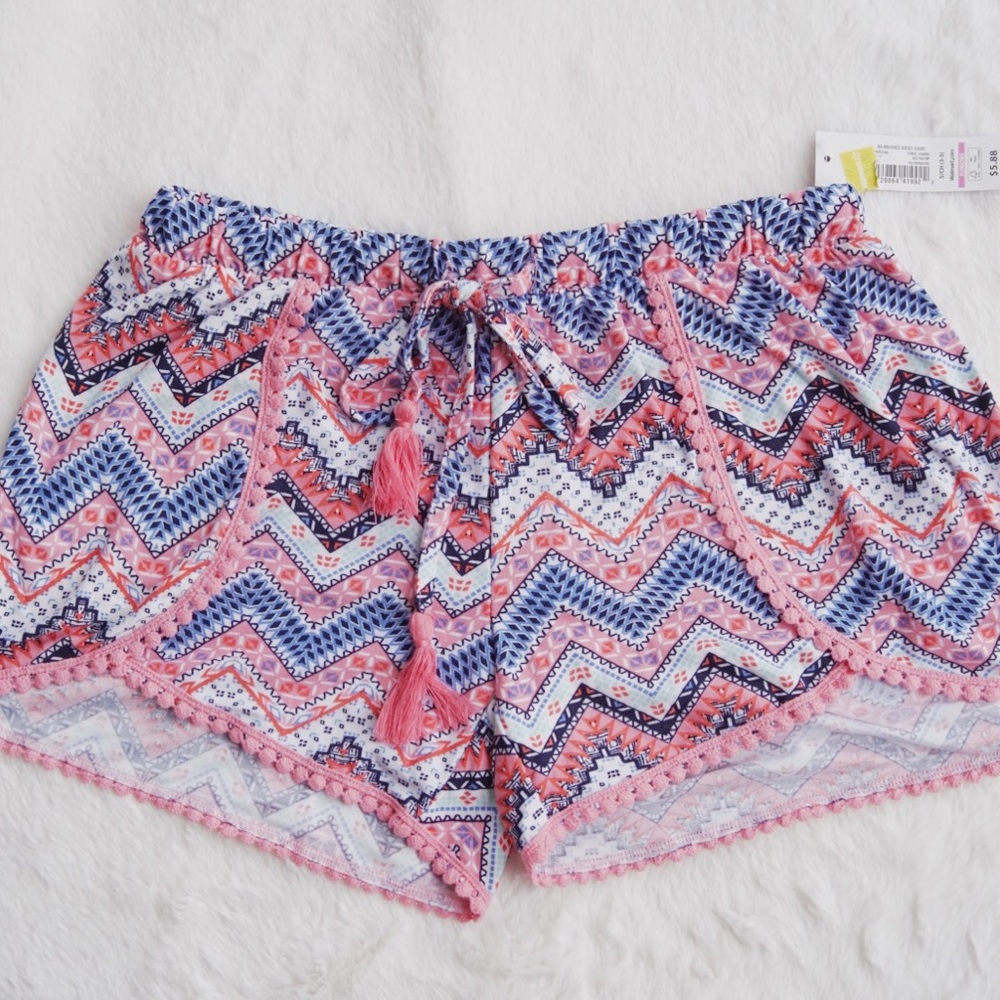 Pink and Blue Brushed Jersey Shorts
